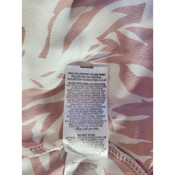 Long Tall Sally LTS One Shoulder Ruffle Floral Midi Dress US 16 Pink Party NEW - Picture 11 of 14